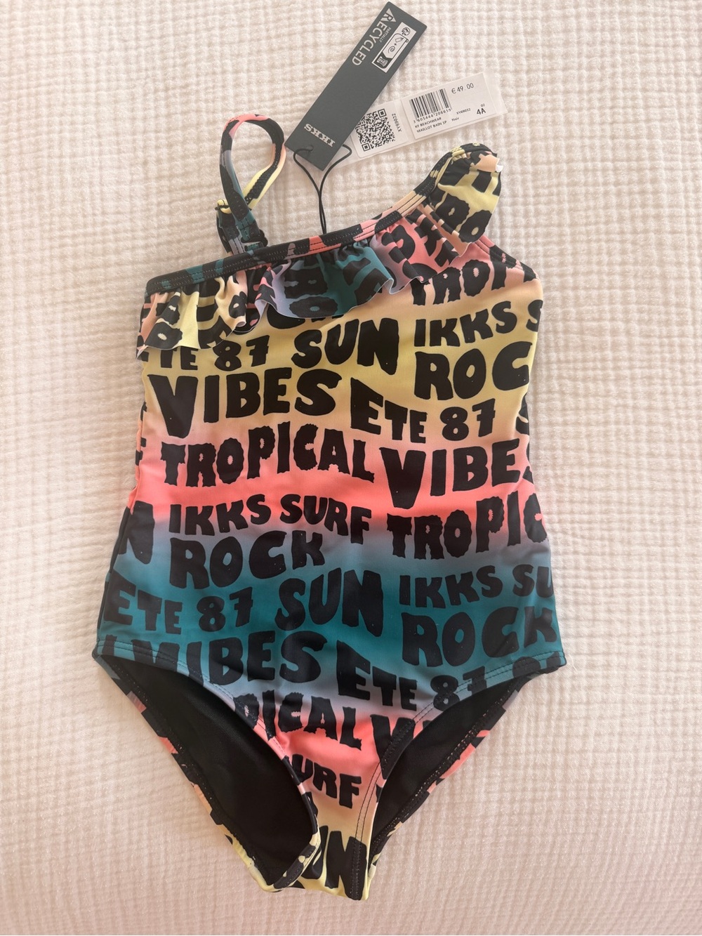 IKKS Kids' Tropical Vibes Multicolor One-Piece Swimsuit